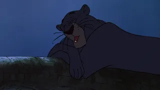 The Jungle Book - Bagheera, Mowgli and Kaa tree scene