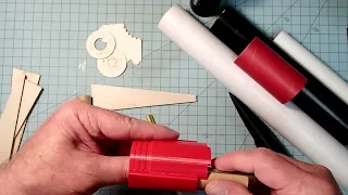 Custom-designed "Boldly Go" model rocket assembly