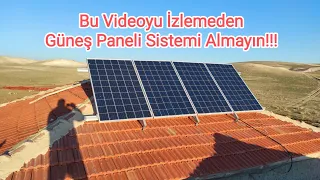 Güneş Paneli Sistemi Almayı Yada Yaptırmayı Düşünenler Bu Video Sizin İçin!!!