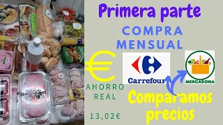 Compra en Mercadona y Lidl//comparo precios en otro super//💵💵ahorro real.  #ahorro #mercadona #lidl