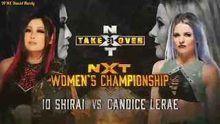 NXT Takeover 31 2020 IO Shirai vs. Candice LeRae Official Match Card V1