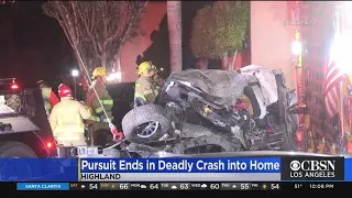 Pursuit Ends With Vehicle Crashing Into Home, Killing 2 People