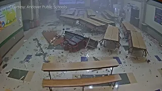 Prairie Creek Elementary School during Andover tornado