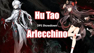 C0 Arlecchino vs C0 Hutao - Pyro DPS Showcase | Who is Better DPS?