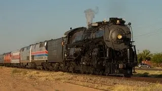 Hi Def- Santa Fe 3751 on The "Grand Canyon Limited"- The Chase from Arizona to California!