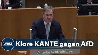 EKLAT IM NRW-LANDTAG: Regierungserklärung - Wie Armin Laschet AfD-Zwischenrufe kontert