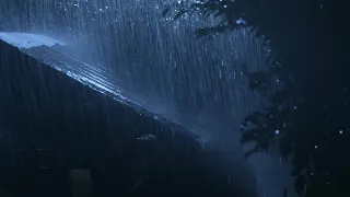 Rainy Night Sound | Fall Asleep in Less than 5 Minutes with Heavy Rain and Thunder on the Roof