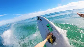 Surfing Glassy Perfection at Palm Beach