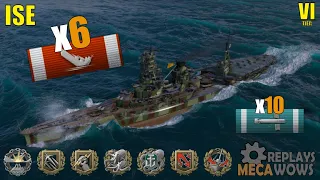 Battleship Ise 6 Kills & 113k Damage | World of Warships Gameplay