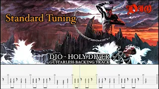 DIO - Holy Diver [GUITARLESS BACKING TRACK + TAB] Standard Tuning