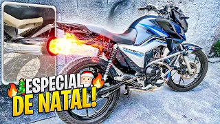 TITAN 160 DEPENADA SOLTANDO FOGO DO ESCAPE NO NATAL 😈