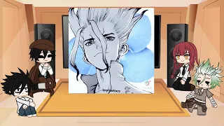 Smart characters react to Ishigami Senku || 2/4 || DR STONE