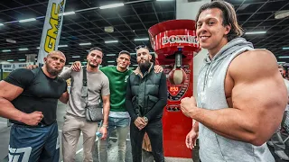 Bodybuilder VS Dulatov's! MMA Fighter am Fibo Boxautomat