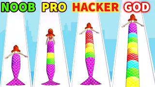 NOOB vs PRO vs HACKER vs GOD - Mermaid Rush 3D