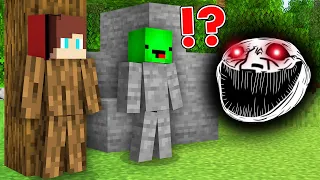 How JJ and Mikey Hide and Escape From MONSTER HEAD Mikey Hide and Seek Minecraft Maizen