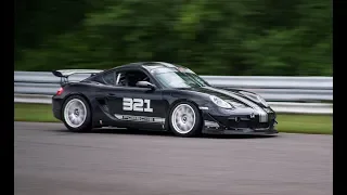 Porsche Cayman S with 18" SM-10 Wheels at Lime Rock Park