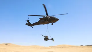 US Military News • U.S. Army UH-60 Black Hawk Helicopter Sling Load Training • Cal USA Jun 15 2021