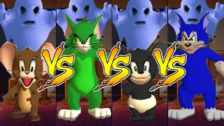 Tom and Jerry in War of the Whiskers Tom Vs Jerry Vs Nibbles Vs Butch (Master Difficulty)