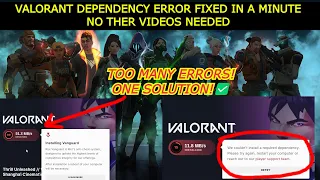 HOW TO FIX VALORANT "We couldn't install a required dependency" ERROR Without Reinstalling