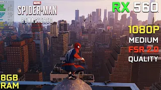 RX 560 | Marvel's Spider Man Remastered - 1080p - Medium + FSR 2.0 - Quality