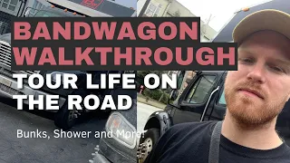 Bandwagon Walkthrough 🚌 Tour Bus Bunks, Shower, Kitchen and more!