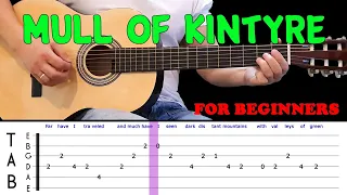 MULL OF KINTYRE | Easy guitar melody lesson for beginners (with tabs) - Wings