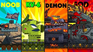 All series of Hybrid Evolutions: Kv-49 vs Demon Ratte vs Kv-6M vs Gustav / Cartoons about tanks