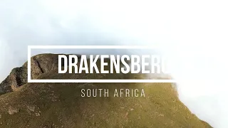 Tugela Falls | Drakensberg Mountain FPV Cinematic with clouds at Sentinel Peak