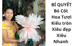 Bí Quyết Bó Cốt Hoa Tươi Kiểu Tròn Xiêu Đẹp Xiêu Nhanh| Bùi Linh