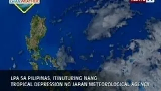 KB: LPA sa Pilipinas, itinuturing nang tropical depression ng Japan Meteorological Agency