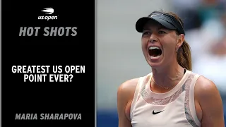 Maria Sharapova Hits 2 Left-Handed Forehands in Unbelievable Rally!