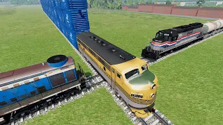 Realistic Train Crashes #18 - Beamng.Drive