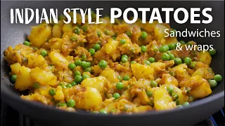 Indian Style Potato Recipe + Vegetable Wrap and Sandwich Recipe | Vegetarian and Vegan Meals Idea