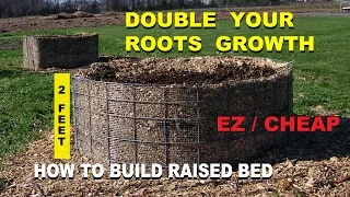 How to Build a Raised Wood Chip Organic Gardening Bed for beginners, Cheap Designs - Part 1