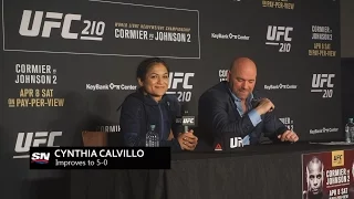 UFC 210's Cynthia Calvillo talks submission victory over Pearl Gonzalez