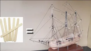 How to make ship with popsicle sticks