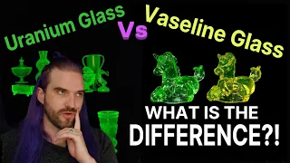 Uranium Glass versus Vaseline Glass - What is the difference? Glass in the Dark