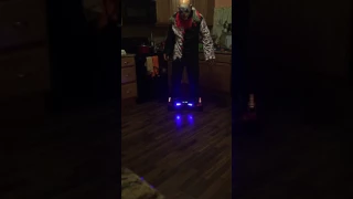 Clown on a hoverboard