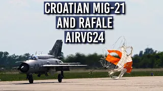 Croatian MiG-21 and Rafale at AIRVG 2024 - Original Sound