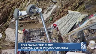 Flood runoff sends garbage to Wetlands Park