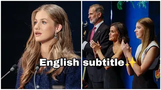 princess Leonor speech on princesa de Asturias Awards 2023 (with English subtitle)💙✨