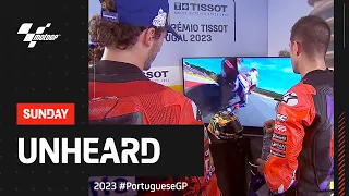 "Madre Mia!" 😮 Podium trio react to Marquez/Oliveira crash! | 2023 #PortugueseGP UNHEARD