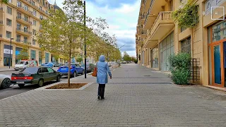 Newly built city in Baku -White City, 30 September 2021 - Walking Tour - Azerbaijan 4k