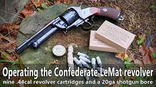 Operating the Confederate LeMat grapeshot percussion revolver