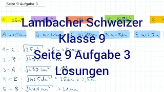 MATHE Lambacher Schweizer Klasse 9 NRW G9 - Seite 9 Aufgabe 3 - Quadrat zuordnen