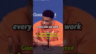 Giannis Gets Heated At Reporter During Interview!!😱😱#shorts #nba #basketball #interview