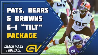 The Browns' 6-1 Tilt Defense to Stop the Vikings (with clips of the Patriots & Bears Defense)