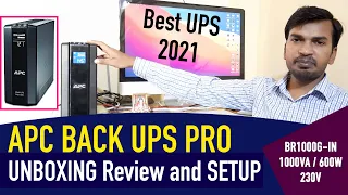 BEST UPS - APC BACK UPS PRO | UNBOXING Review and SETUP | BR1000G-IN, 1000VA / 600W, 230V