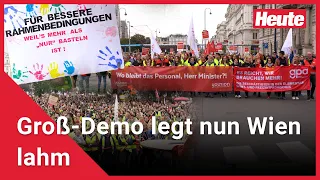 Großdemo am Ring für Kindergartenpersonal