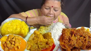 BIGBITES,EATING RICE WITH CABBAGE CURRY,SOYA CURRY,DAAL,AND EGG CURRY,MASSIVE EATING।।